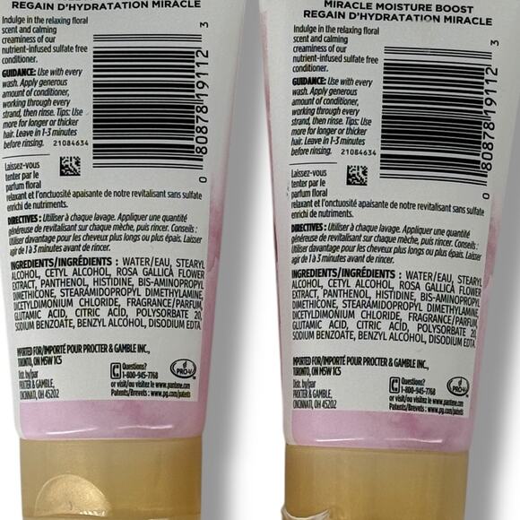 Pantene Nutrient Blends Rose Water Sulfate Free Conditioner 2.5 oz Lot of 2 - Picture 4 of 4